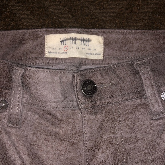 Free People Vegan Suede Skinnies 26 NEW - Picture 6 of 6